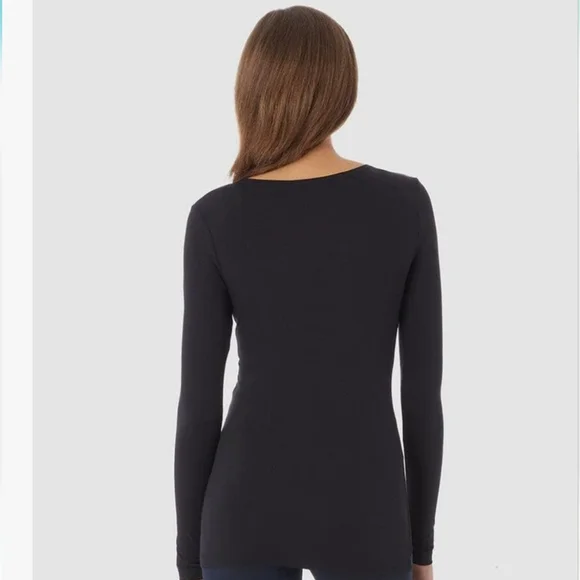 Women's 2-Pack Ultra Lightweight Thermal Long-Sleeve Baselayer Shirt| Scoop Neck - Picture 3 of 7